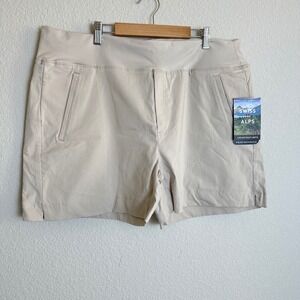 Swiss Alps Performance Women's Size XL Beige Hiking Shorts Comfort Stretch NEW